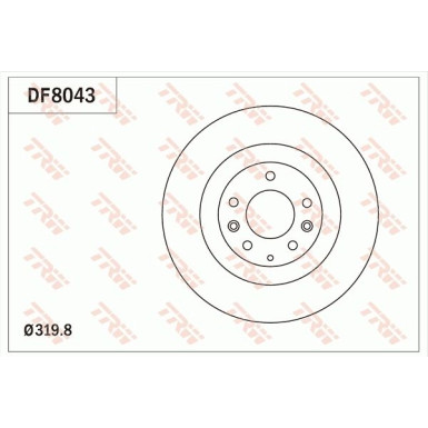 Bremsscheibe Mazda P. Cx-7/Cx-9 07 DF8043 Bremsscheibe Mazda P. Cx-7/Cx-9 07 DF8043