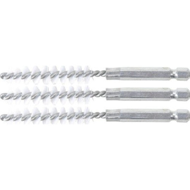 BGS Nylonbürste 10 mm Antrieb Außensechskant 6,3 mm (1/4 ) 3-tlg 3078-10-N