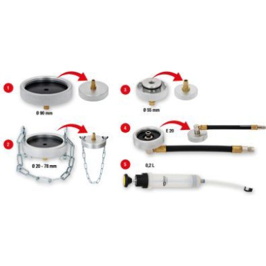 KS TOOLS ZESTAW ADAPTERÓW DO ODPOWIETRZANIA HAMULCÓW, 5SZT. 160.0785 KS TOOLS ZESTAW ADAPTERÓW DO ODPOWIETRZANIA HAMULCÓW, 5SZT. 160.0785