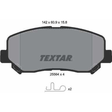 Bremsbelagsatz Mazda P. Cx-5 11 2556401 Bremsbelagsatz Mazda P. Cx-5 11 2556401
