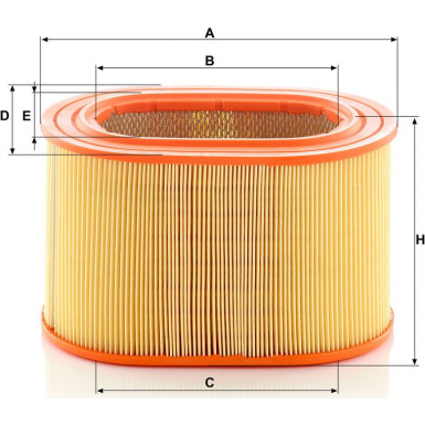 Mann & Hummel Luftfilter PKW MITSUBISHI Galant, Pajero C 24 135