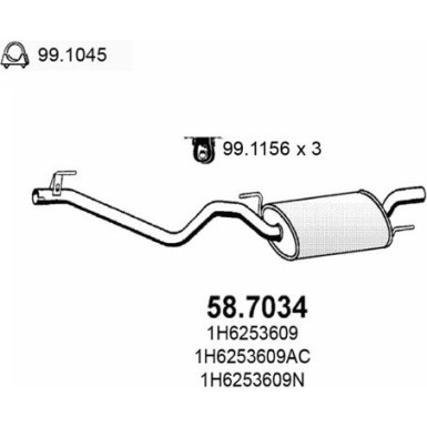 Endschalldämpfer 58.7034
