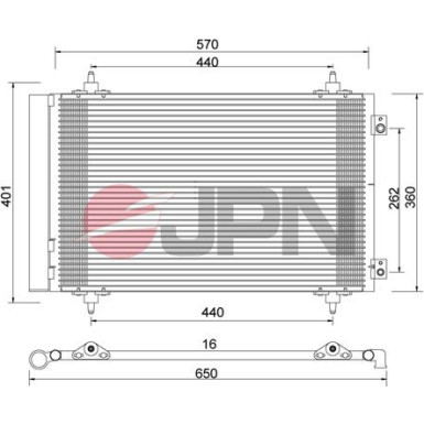 JPN Kondensator, Klimaanlage 60C9093-JPN JPN Kondensator, Klimaanlage 60C9093-JPN