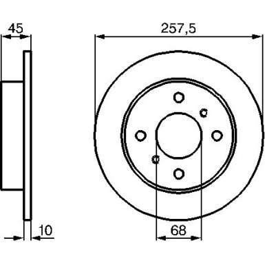 Bremsscheibe HA 0 986 478 564 Bremsscheibe HA 0 986 478 564
