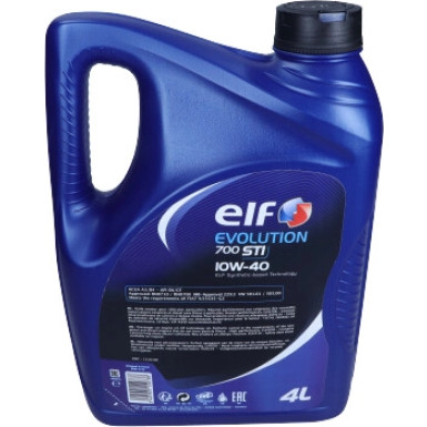 Elf Evolution 700 STI 10W-40 4 Liter 216283 Elf Evolution 700 STI 10W-40 4 Liter 216283