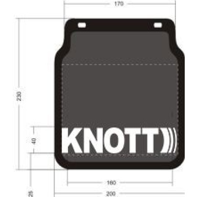 Schmutzfänger KNOTT TRAILERTECHNIK 400086.254