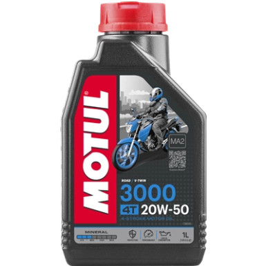 Motul 3000 Road / V-Twin 4T MA2 20W-50 1 Liter 3000 20W-50 4T 107318