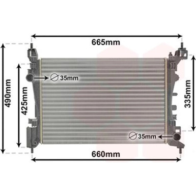 VAN WEZEL Kühler, Motorkühlung 37002574 VAN WEZEL Kühler, Motorkühlung 37002574