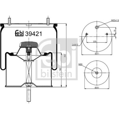FEBI BILSTEIN Luftfeder 39421