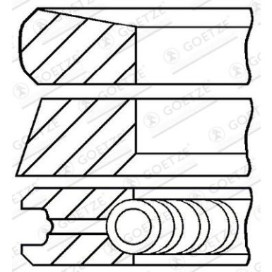 GOETZE ENGINE Kolbenring 08-424907-00 GOETZE ENGINE Kolbenring 08-424907-00