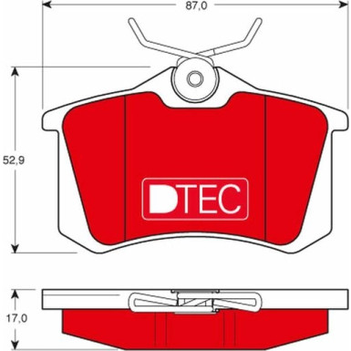Bremsbelagsatz Audi T. A1/A2/A3/A4/A6/A8/Tt 96- Dtec Cotec GDB1330DTE Bremsbelagsatz Audi T. A1/A2/A3/A4/A6/A8/Tt 96- Dtec Cotec GDB1330DTE