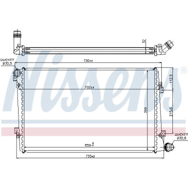 Wasserkühler PKW VW Passat 1,9 TDI 05 65292
