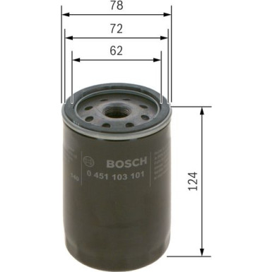 Ölfilter ACKERMANN,DAF,GMC,JCB,LAND ROVER 0 451 103 101