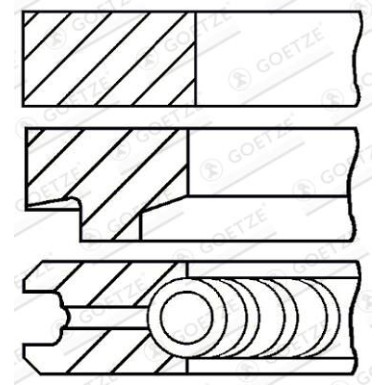 Tonringe Opel Astra 1.9Cdti 04 08-146100-00 Tonringe Opel Astra 1.9Cdti 04 08-146100-00