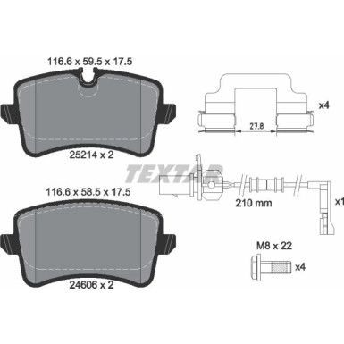 Bremsbelagsatz Audi T. A6/A7 1.8-4.0 11 2521413 Bremsbelagsatz Audi T. A6/A7 1.8-4.0 11 2521413