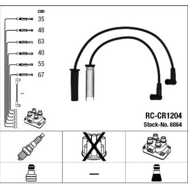 RC-CR1204 NGK - Zündkabelsatz 6864 RC-CR1204 NGK - Zündkabelsatz 6864