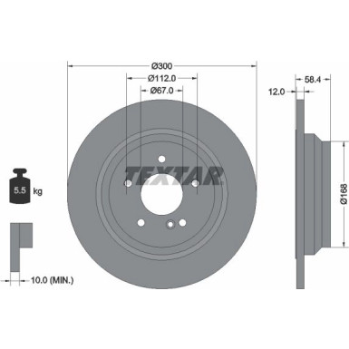 Bremsscheibe Db T. W221 320Cdi-500B 300X12 PRO 92176503