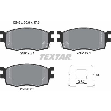 Bremsbelagsatz Hyundai P. I20 1.1-1.6 Crdi 08- Mit Esp 2501901 Bremsbelagsatz Hyundai P. I20 1.1-1.6 Crdi 08- Mit Esp 2501901