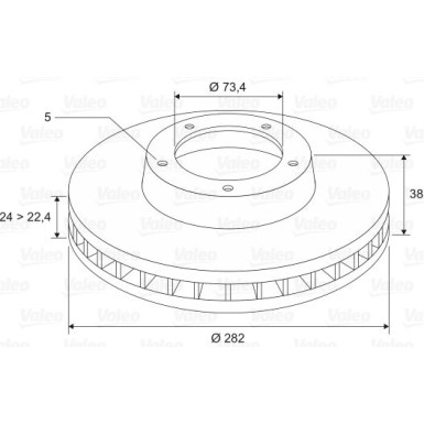 VALEO Bremsscheibe 186570