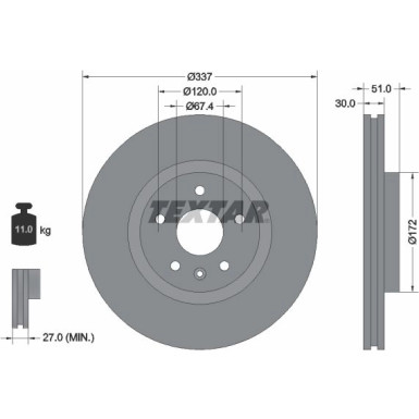 Bremsscheibe Opel P. Insignia Ko Mit 18 PRO 92187103