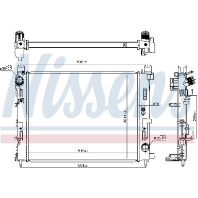 Wasserkühler PKW 606845 Wasserkühler PKW 606845