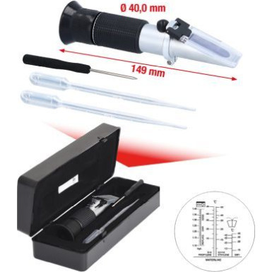 KS TOOLS Refraktometer – Kühlmittel/Batteriesäure 550.1290