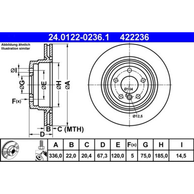 Bremsscheibe Bmw T. 3 2.0-3.0 05-13 24.0122-0236.1 Bremsscheibe Bmw T. 3 2.0-3.0 05-13 24.0122-0236.1