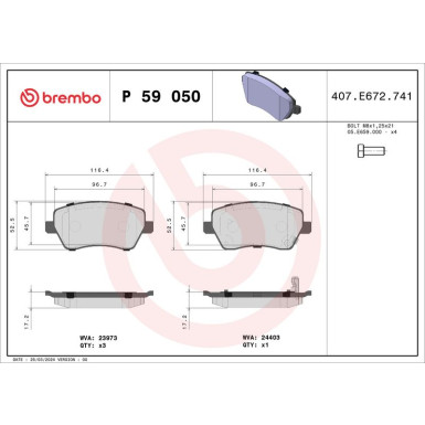 BREMBO Bremsklötze VA OPEL Agila SUZUKI Splash 05 PRIME LINE P 59 050