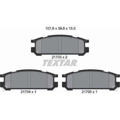 Bremsbelagsatz Subaru T. Impreza 92-00/Legacy 2170301 Bremsbelagsatz Subaru T. Impreza 92-00/Legacy 2170301