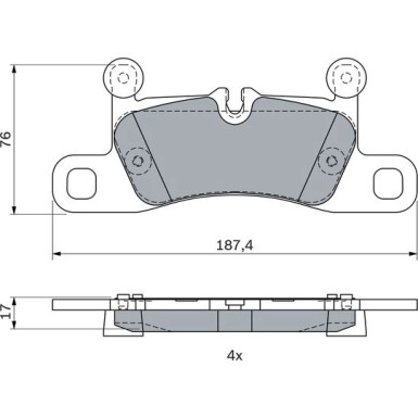 Bremsbelag PORSCHE Cayenne VW 10 0 986 495 371