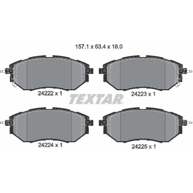 Bremsbelagsatz Subaru P. Legacy 03 Q+ 2422201 Bremsbelagsatz Subaru P. Legacy 03 Q+ 2422201