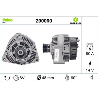 VALEO Generator 200060 VALEO CORE-FLEX VALEO Generator 200060 VALEO CORE-FLEX