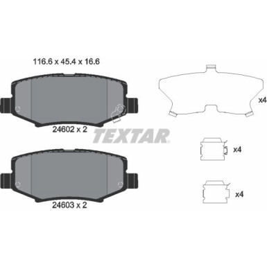 Bremsbelagsatz Jeep T. Wrangler/Cherokee 07 2460201 Bremsbelagsatz Jeep T. Wrangler/Cherokee 07 2460201