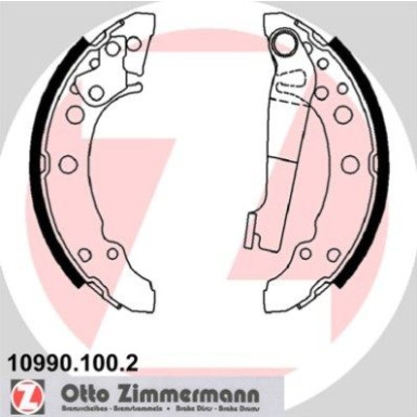 ZIMMERMANN Bremsbacken 10990.100.2 ZIMMERMANN Bremsbacken 10990.100.2
