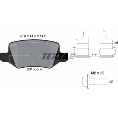 Bremsbelagsatz Db T. W168 A-Klasse/W414 Siehe Katalog 2313803