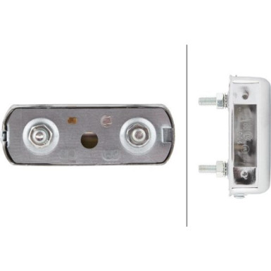 Kennzeichenleuchte verchromt für Anbau, exkl. C5W Lampe 2KA 997 011-011