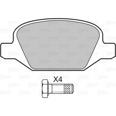 VALEO Bremsbeläge 598407 VALEO Bremsbeläge 598407