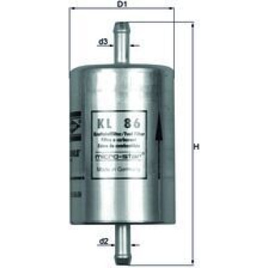MAHLE Kraftstofffilter KL 86