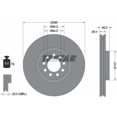 Bremsscheibe Iveco P. 06-/11 92155700 Bremsscheibe Iveco P. 06-/11 92155700