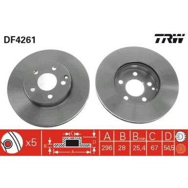 Bremsscheibe Db P. W211 02 DF4261 Bremsscheibe Db P. W211 02 DF4261