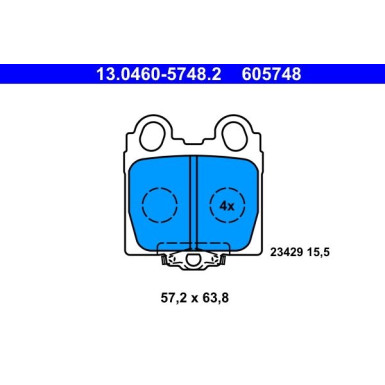 Bremsbelagsatz Lexus T. Gs/Is 97-05 13.0460-5748.2