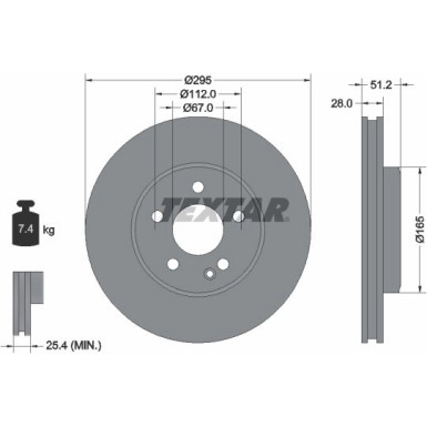 Bremsscheibe Db P. W176/W246 A-Klasse/B-Klasse 12 PRO 92241603