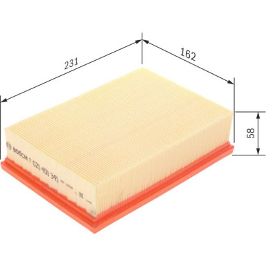 Luftfilter CHEVROLET,OPEL F 026 400 345