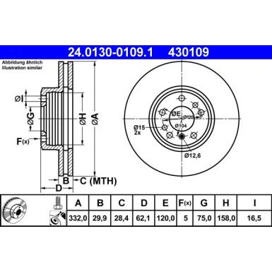 Bremsscheibe Bmw P. X3/X5 3.0-4.4 00-11 24.0130-0109.1 Bremsscheibe Bmw P. X3/X5 3.0-4.4 00-11 24.0130-0109.1