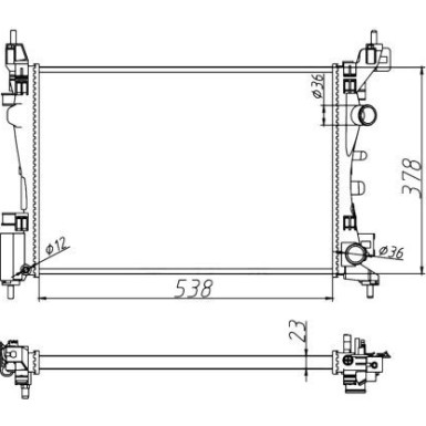 Kühler, Motorkühlung 55341A