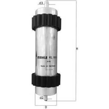 MAHLE Kraftstofffilter KL 915
