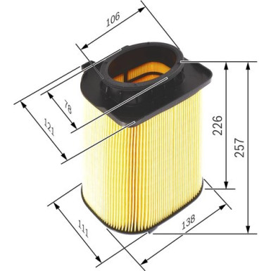 Luftfilter MERCEDES,INFINITI F 026 400 480
