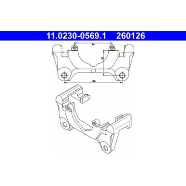 Halter, Bremssattel 11.0230-0569.1 Halter, Bremssattel 11.0230-0569.1