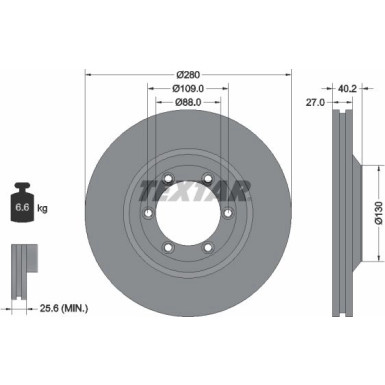 Bremsscheibe Isuzu P. D-Max, Rodeo 2.4-3.0 05/02 92174803 Bremsscheibe Isuzu P. D-Max, Rodeo 2.4-3.0 05/02 92174803