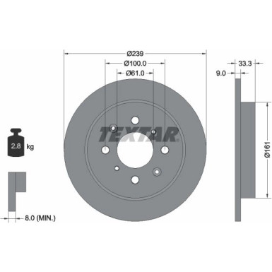 Bremsscheibe Honda T. City 08-/Jazz 02-/08- 239Mm Höhe 47,6 92204000 Bremsscheibe Honda T. City 08-/Jazz 02-/08- 239Mm Höhe 47,6 92204000